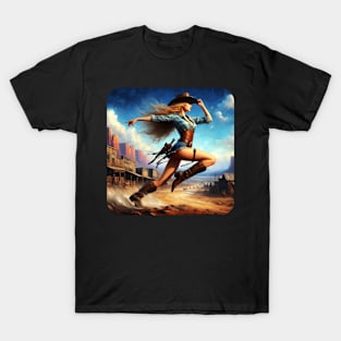 Western Era Oil Painting Art - Woman #5 T-Shirt